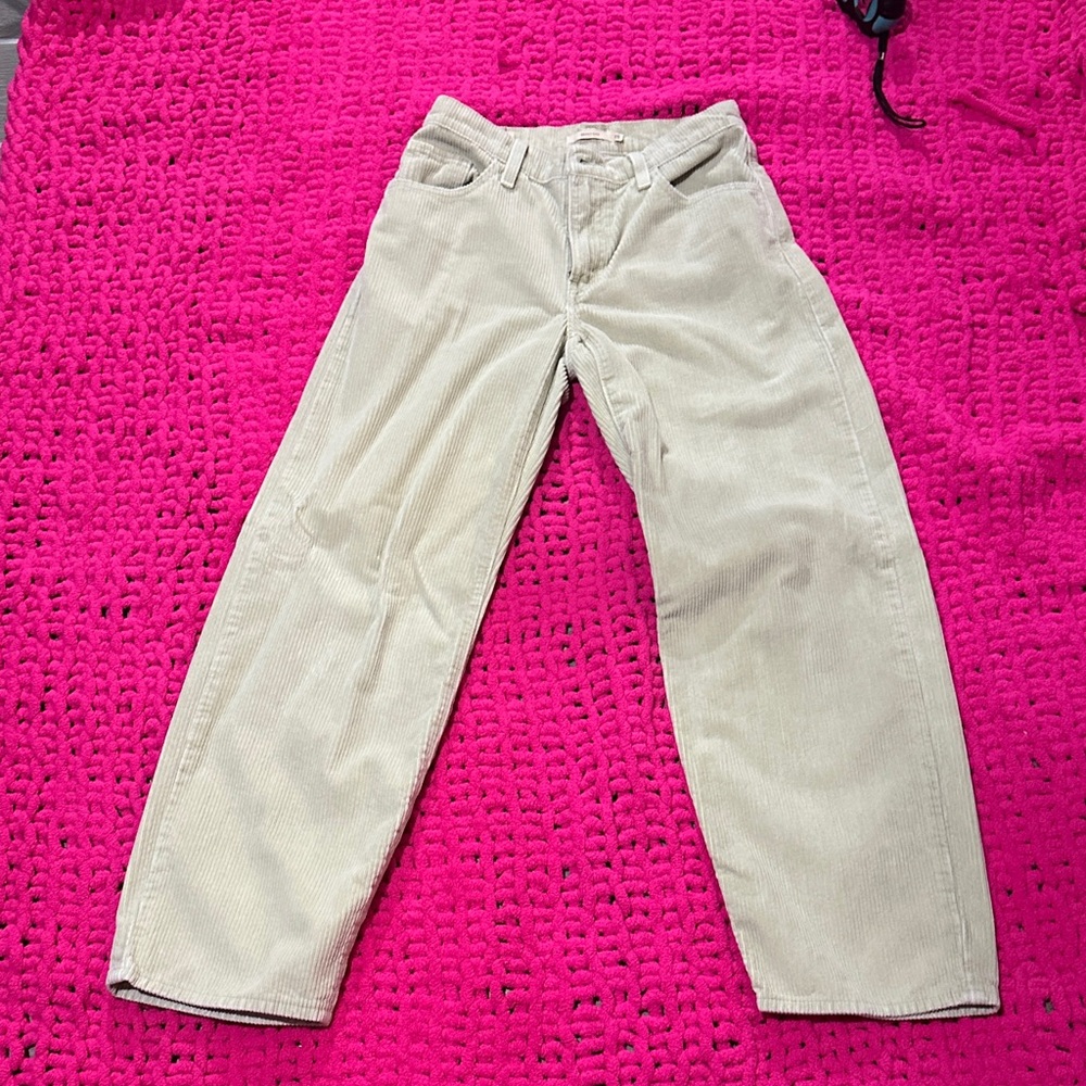 Levi's Women's Beige Corduroy Boyfriend Jeans